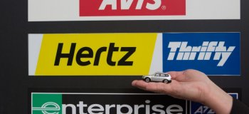 Car rental sign