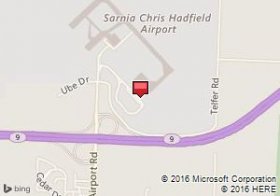 Map of Budget venue:Sarnia international airport