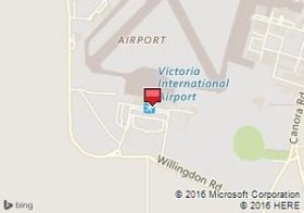 Map of Budget Location:Victoria airport terminal