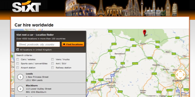 Sixt car hire Spain